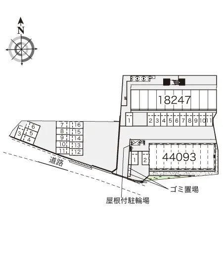 笠間市石井　月極駐車場（LP）